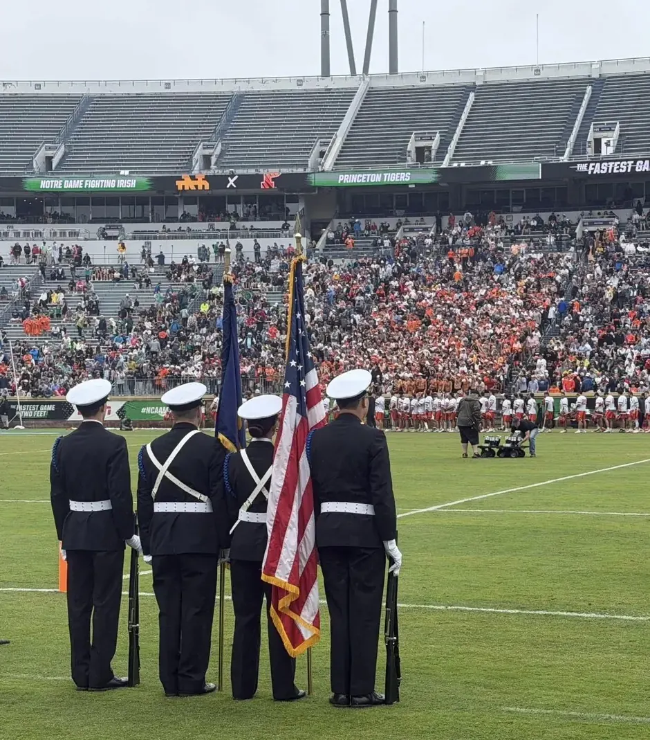Cadet color guard presenting the colors